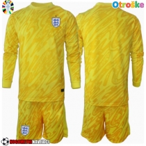 Otroške Nogometnih dresov Anglija Vratar Gostujoči EP 2024 Dolgi rokavi (+ hlače)